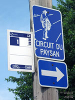 Panneau d'arr�t d'autobus CIT Haut-St-Laurent bus stop sign