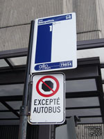 Panneau d'arr�t d'autobus CIT Haut-St-Laurent bus stop sign
