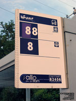 Panneau d'arr�t d'autobus CIT Laurentides SURF bus stop sign