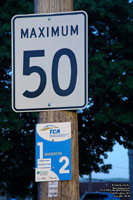 Panneau d'arr�t TCA MRC de Montmagny bus stop sign