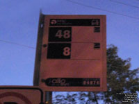 Panneau d'arr�t d'autobus MRC Les Moulins bus stop sign