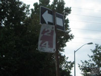 Panneau d'arr�t d'autobus Ville de Saint-J�r�me - SURF bus stop sign