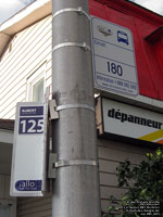Panneau d'arr�t d'autobus CRT Lanaudi�re - MRC de Montcalm taxibus stop sign