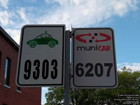 Panneaux d'arr�t Taxibus Victoriaville + Municar bus stop signs