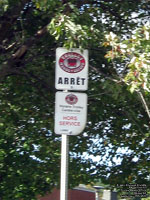 Panneau d'arr�t Trolley Magog-Orford stop sign