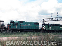 BN 6156 - SD9 (nee CBQ 354, to POTB 6156) and CIM 71 - SD38-2 (To UPY 801)