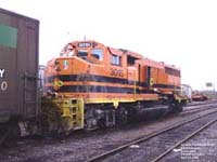 QGRY 3015 - GP40-2LW (ex-HLCX 9434, nee CN 9434) - Wrecked in Maskinong�, Winter 2005