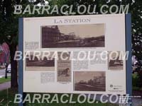 Pancarte La Station, coin des rues Notre-Dame Ouest & De Bigarr� � Victoriaville.